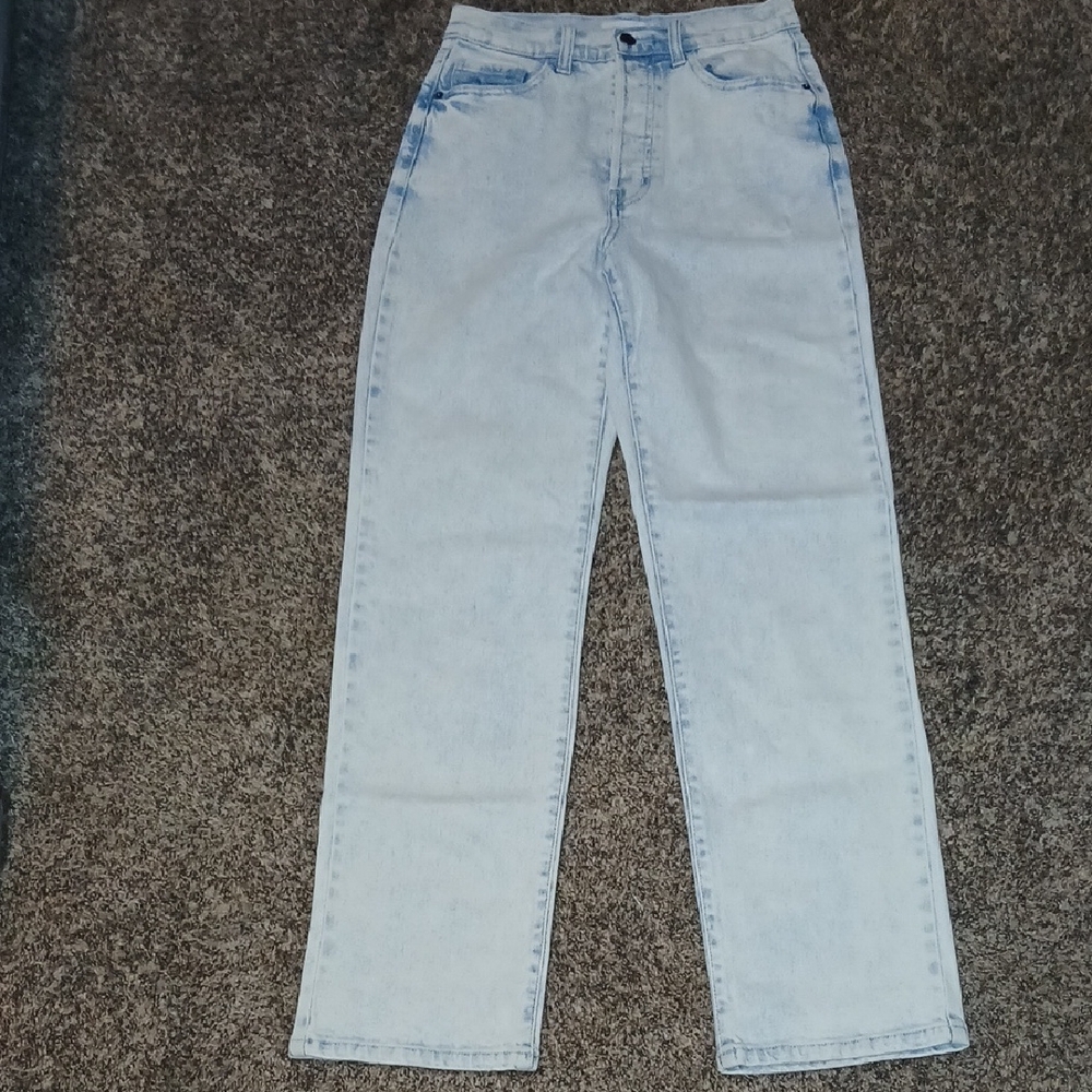 Womens Cello Light Wash Women's High-Rise Straight Jeans Sz: 1